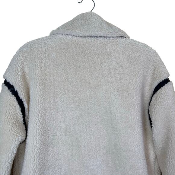 Copperose /Nasty Gal/ S-M Teddy Faux-Sherpa Aviator Jacket W Contrast Piping - Picture 10 of 16